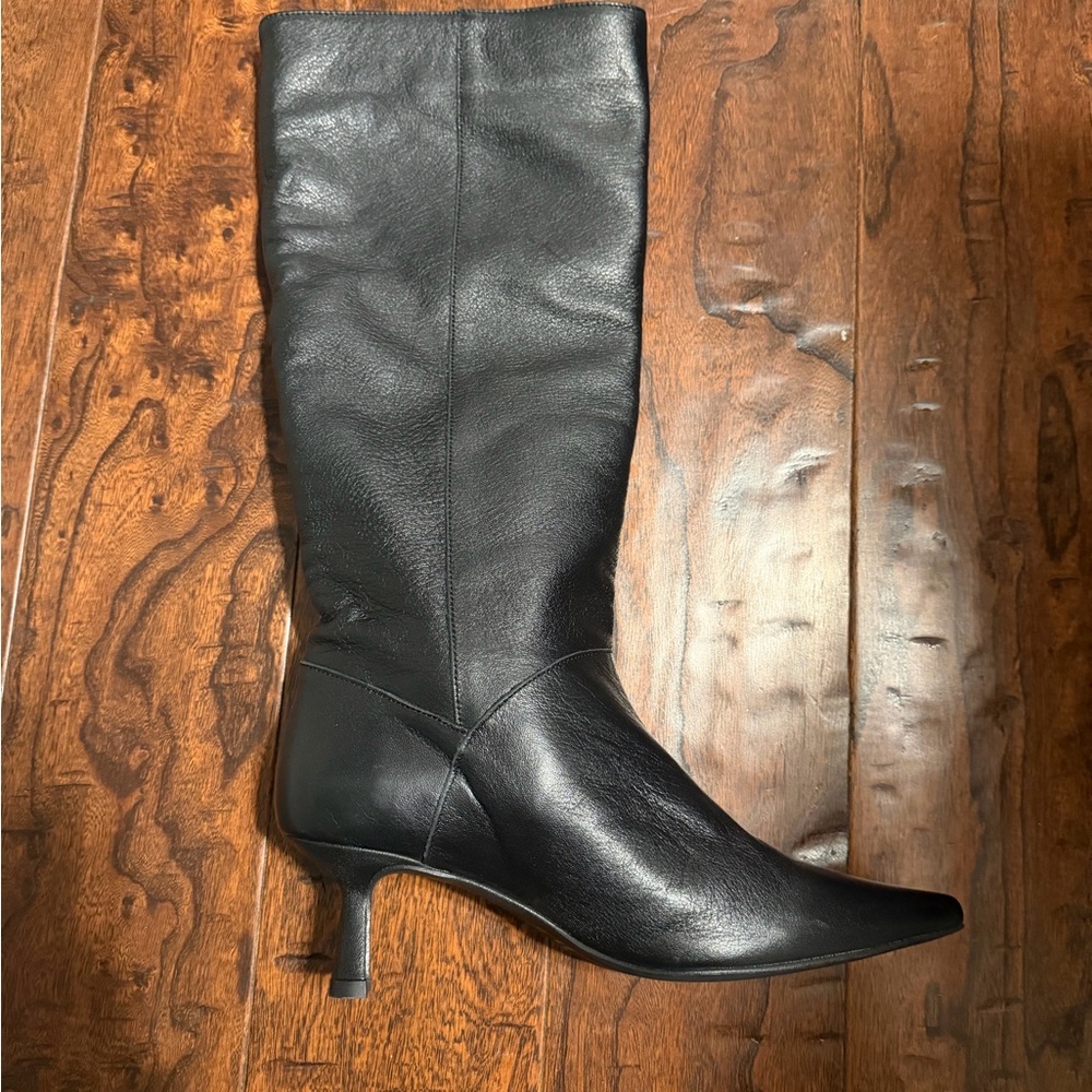 INTENTIONALLY BLANK EFF Black Knee-High Heeled Boots - Picture 5 of 11